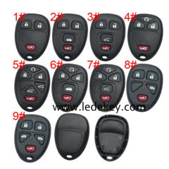 For GM Buick Cadillac remote key shell without battery holder, Please choose the model