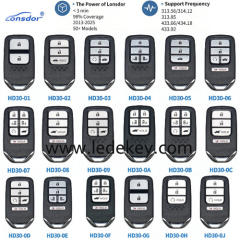 Lonsdor HD30 series universal remote key for Honda, CIVIC/ACCORD/CR-V/ODYSSEY/HR-V,etc. Supports ID46 ID47 ID4A ,please choose the model