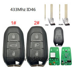 For Peugeot remote key 433mhz ID46 chip , please choose the model