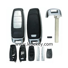 3 button Audi A6 C8 A7 A8 Q8 2017+ remote key shell replacement