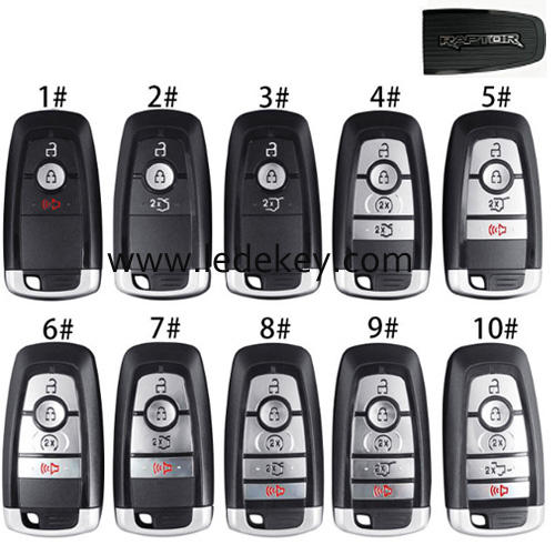 For Ford RAPTOR Smart remote key shell with blade with RAPTOR logo (Please choose model )