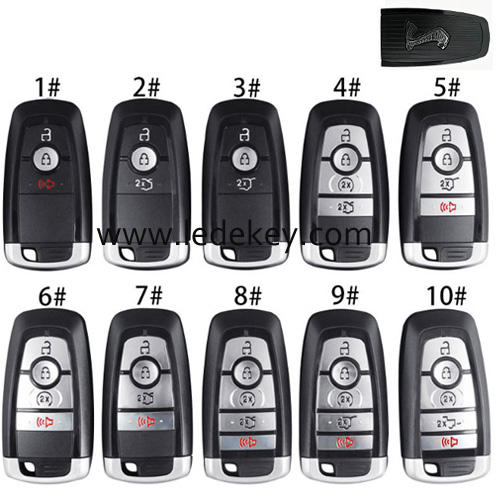 For Ford Cobra Smart remote key shell with blade with Cobra logo (Please choose model )