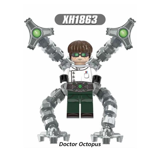 XH1863 Super Heroes Marvel Justice League Doc Ock Minifigures Building Blocks Spider-Man Doctor Octopus Action Figures Bricks Educational Toys Gift