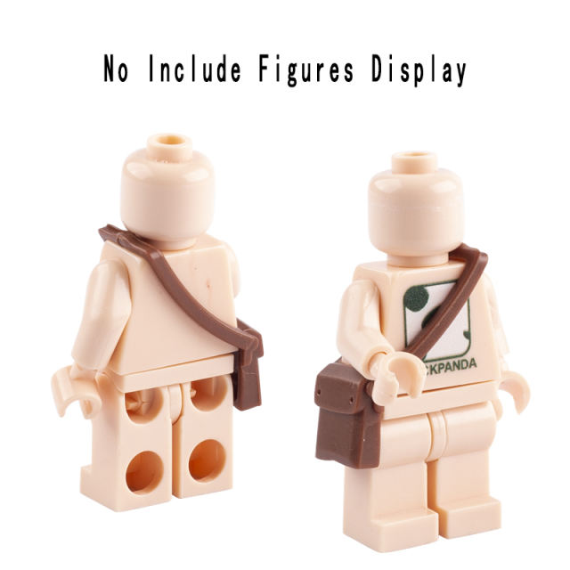 MOC WW2 Military Soldier Minifigures Backpack Building Blocks Army Bag Figures Weapon Accessories Bricks Model Toys For Boys