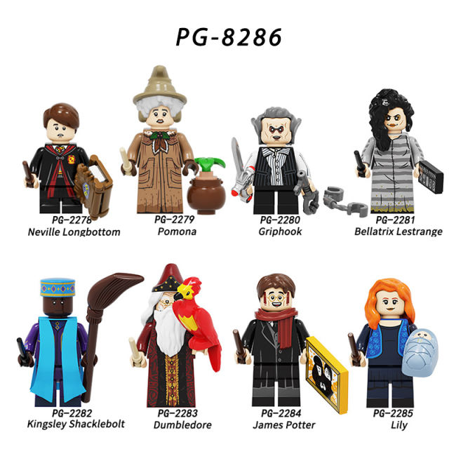 PG-8286 Harry Potter Minifigures Building Blocks James Potter Lily Pomona Figures MOC Bricks Model Toys Gifts For Children