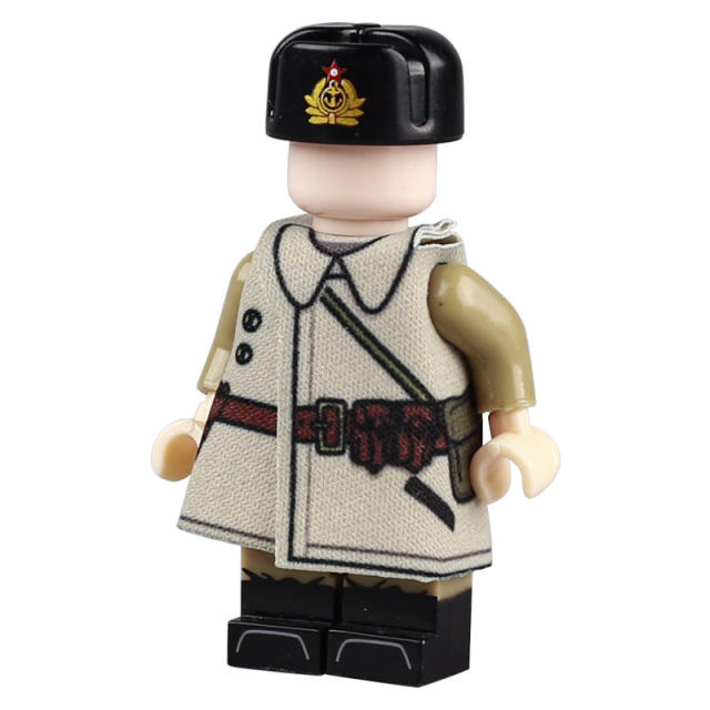 MOC WW2 Military Minifigures Accessories Coat Building Blocks Soviet Army Soldiers Figures Clothes Cloaks Bricks Model Toys Gifts