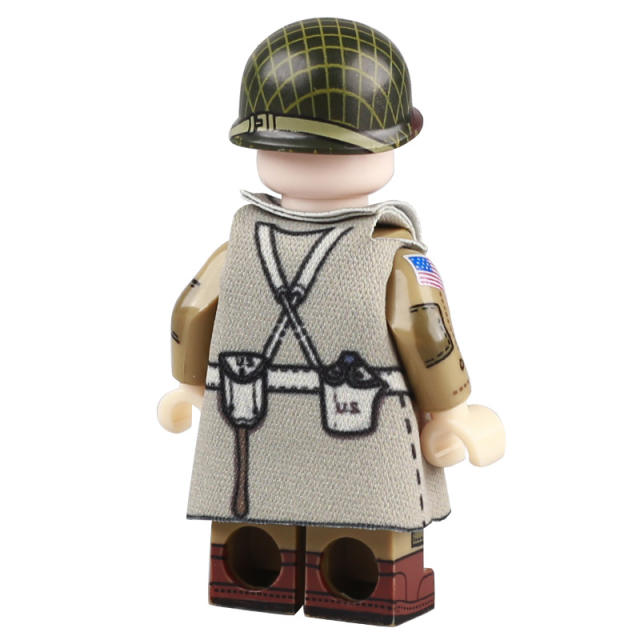 MOC WW2 Military Minifigures Accessories Coat Building Blocks US Army Soldiers Figures Clothes Cloaks Bricks Model Toys Gifts