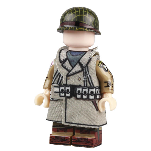 MOC WW2 Military Minifigures Accessories Coat Building Blocks US Army Soldiers Figures Clothes Cloaks Bricks Model Toys Gifts