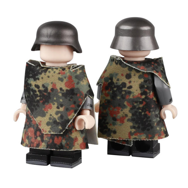 WW2 Germany Military Weapon Accessories Army Soldiers Minifigs Building Blocks Camouflage Coat Clothes Bricks Model Toys Gifts