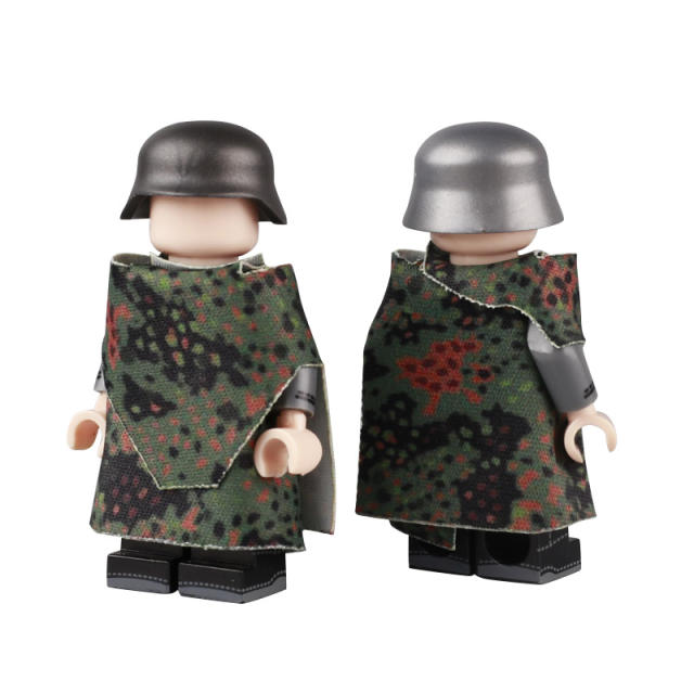 WW2 Germany Military Weapon Accessories Army Soldiers Minifigs Building Blocks Camouflage Coat Clothes Bricks Model Toys Gifts