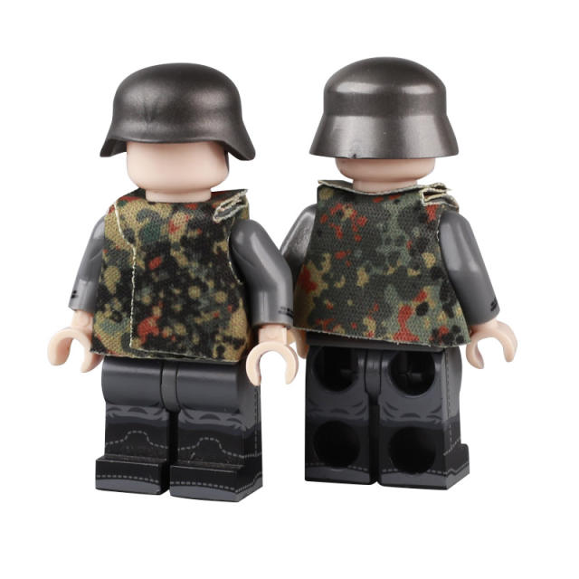WW2 Military Weapons Accessories Camouflage Germany Soldiers Minifigs Building Blocks Army Clothes Coat Bricks Model Toys Gifts