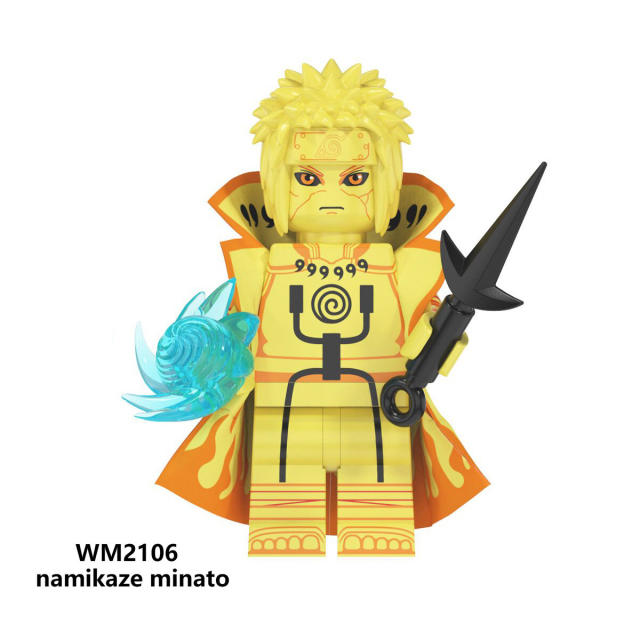 WM6108 Naruto Marvel Super Heroes Spider Man Minifigs Building Blocks uzumaki namikaze minato Models Toys Gifts For Children