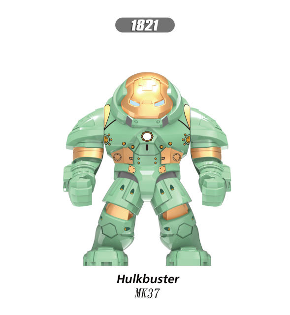 MK37 MK39 Marvel Super Heroes Series Minifigures Hulkbuster Building Blocks Iron Patriot SpiderMan Avengers Figure MOC Brick Toy