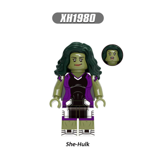 XH1980 Marvel Super Heroes Series She-Hulk Minifigs Building Blocks SpiderMan Avengers Figures MOC Brick Model Toys Gifts Kids