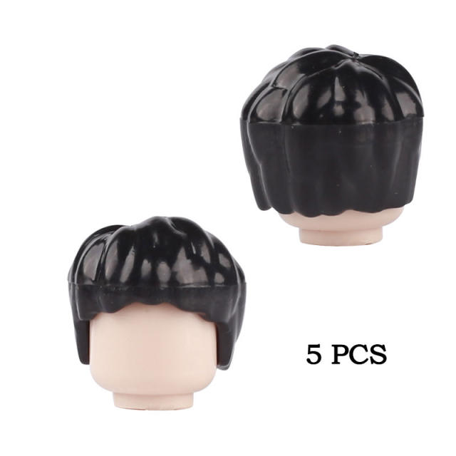 MOC City Minifigures Hairstyle Hair Building Blocks Military Headwear Parts Head Accessories DIY Brick Boys Toys Gifts Children