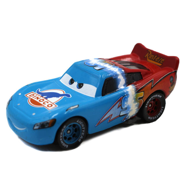 Disney Lightning McQueen Cars Pixar Figure Flo Dinoco Collectible Diecast Metal Alloy Vehicle Model Boy Kid Toys Christmas Gift