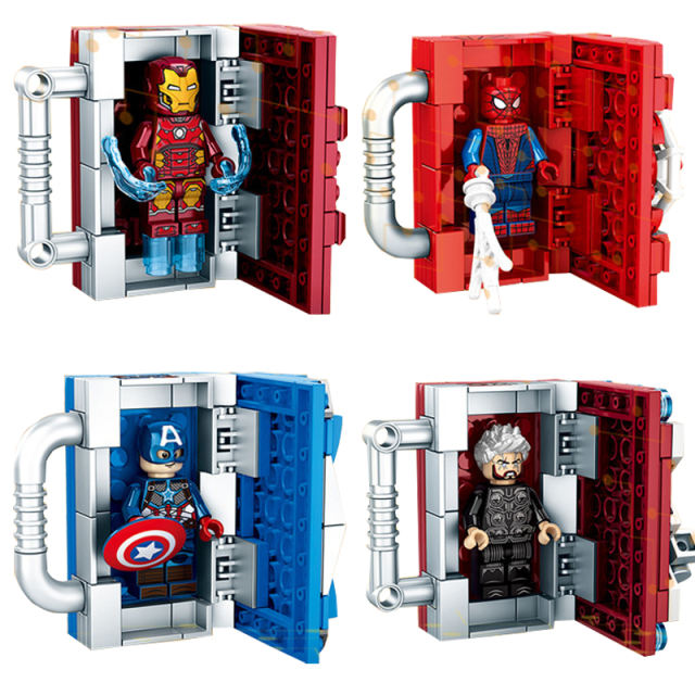 Marvel Super Heroes Series Iron Man Captain America Spider Man Thor Minifigures Building Blocks Shield Hammer War Figures Gifts