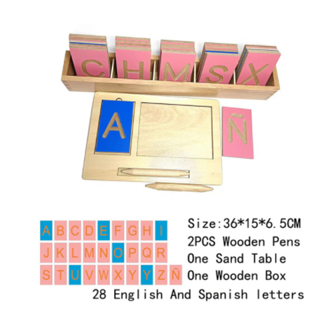 Wooden Pen Tracing Control Groove Boards Hebrew Letter English Alphabet Word Spelling Learn Montessori Educational Toys Game Kid