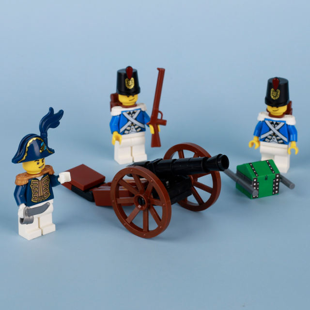 France Napoleon Gun Smoothbore Cannon Building Blocks Military Army Soliders Knight Weapon Wheel Accessories Minifigs Toys Boys