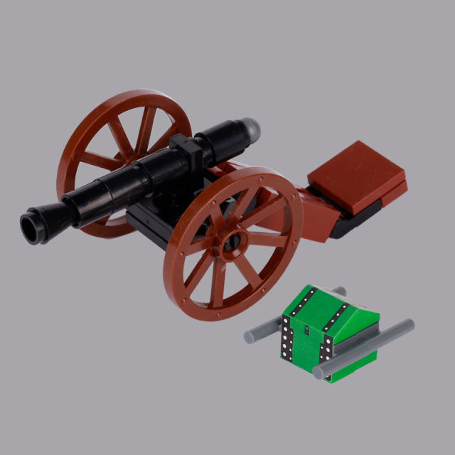 France Napoleon Gun Smoothbore Cannon Building Blocks Military Army Soliders Knight Weapon Wheel Accessories Minifigs Toys Boys
