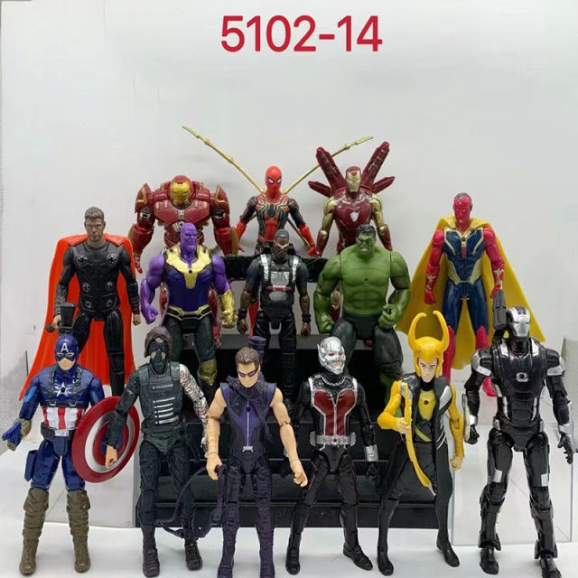 Marvel Avengers 3 Infinity War Anime Super Hero Captain America Ironman Spiderman Hulk Thor Action Figure Children Toys Gifts