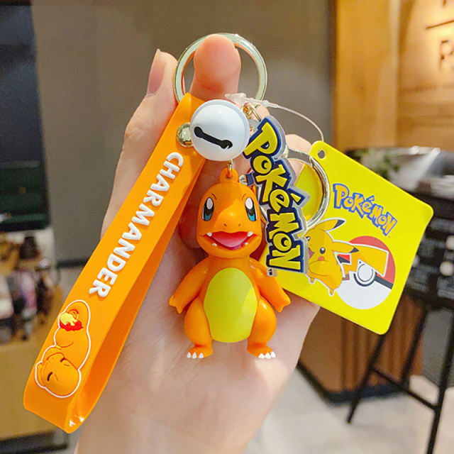 Pokemon Action Figure Pikachu Charmander Snorlax Anime Keychain Bag Decoraction Keyring Pendant Children Birthday Gifts Toys