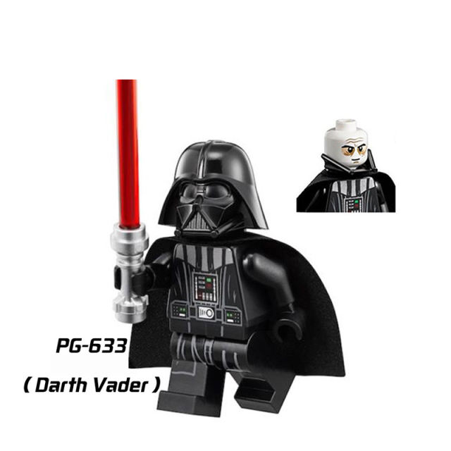 PG633 Star Wars Series Darth Vader Minifigs Building Blocks Anakin Skywalker Helmet Weapon Cloak Laser Rod Toy Boy Gift Children