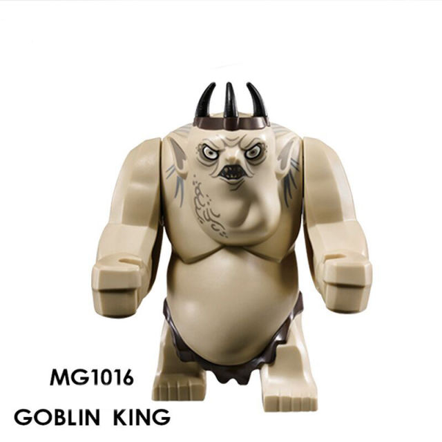 MG1016 The Lord of  Rings Hobbit Stone Troll Goblin King Battle Soldier Building Blocks  Animal Model Mini Action Figure Toy Kids