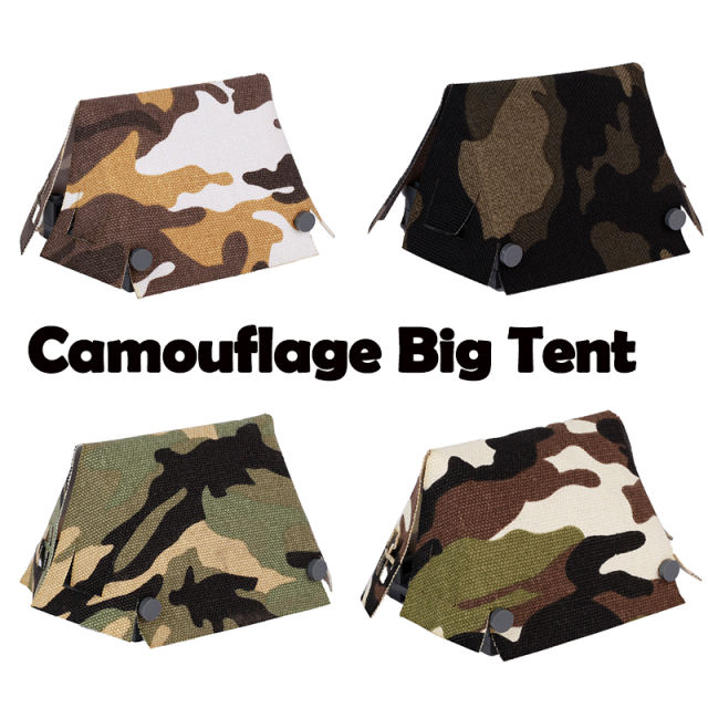 MOC City Series Mini Camouflage Tent Military Camp Army Weapon Soldier Minifigs Collection Model Building Blocks Toy Children Gifts