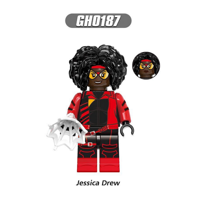 G0124 Marvel Spider Man Series Minifigs Building Blocks Gwen Stacy Miles Morales Spot Jessica Drew Weapon Guitar Toys Gifts Boys