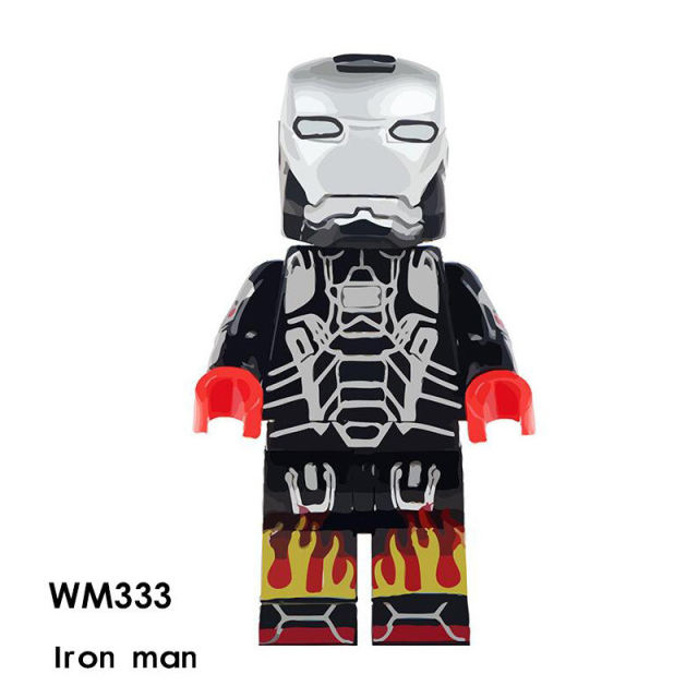 WM6005 Marvel Heroes Spider Man Green Lantern Minifigs Building Blocks DC Iron Man Superwoman Model Children Birthday Gifts Toys