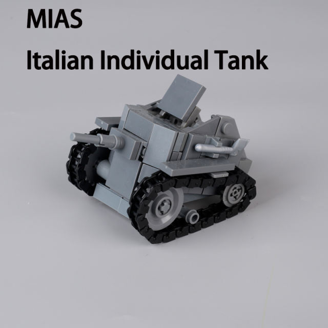 MIAS Italian Individual Tank Military Series Minifigs Building Blocks Army Soldiers Weapon Cab Model Toys Children Birthday Gifts