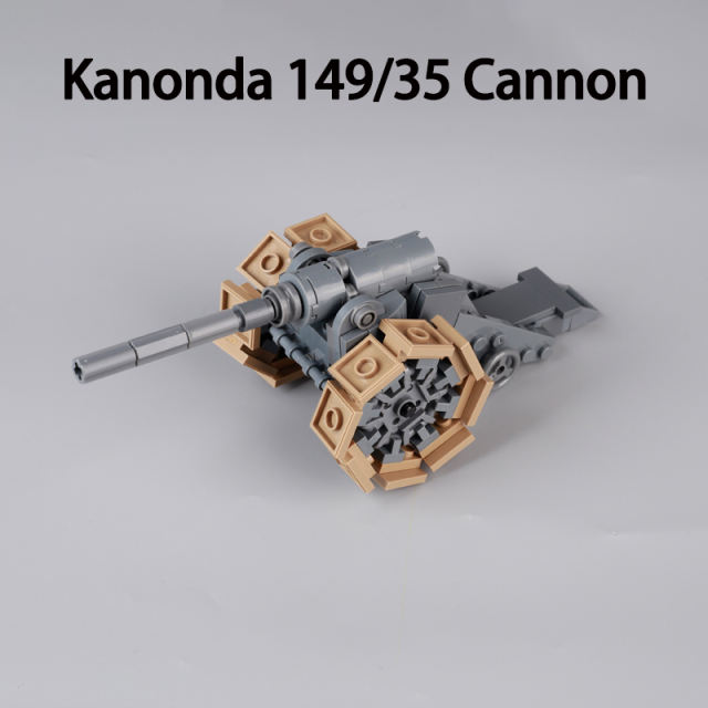 WW1 Italy Kanonda Cannon Military Series Minifigs Building Blocks Soliders Weapon Model Collection Children Birthday Gifts Toys