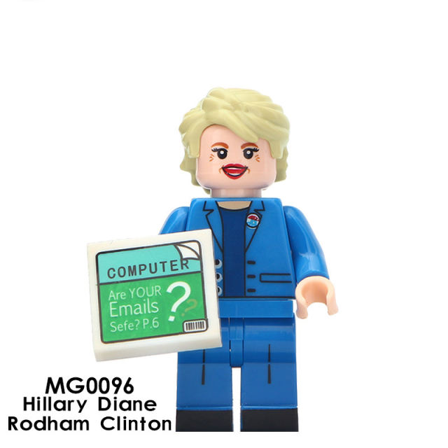 MG0096 Hillary Diane Rodham Clinton Action Figures Famous People Series  Collection Model Building Blocks Children Gifts Toys