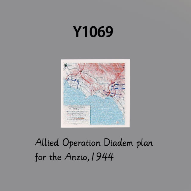 WW2 MOC Military Series Allied Operation Diadem Plan Building Blocks European Campaign Map 2 Print Tile Soldier Kids Gifts Toys