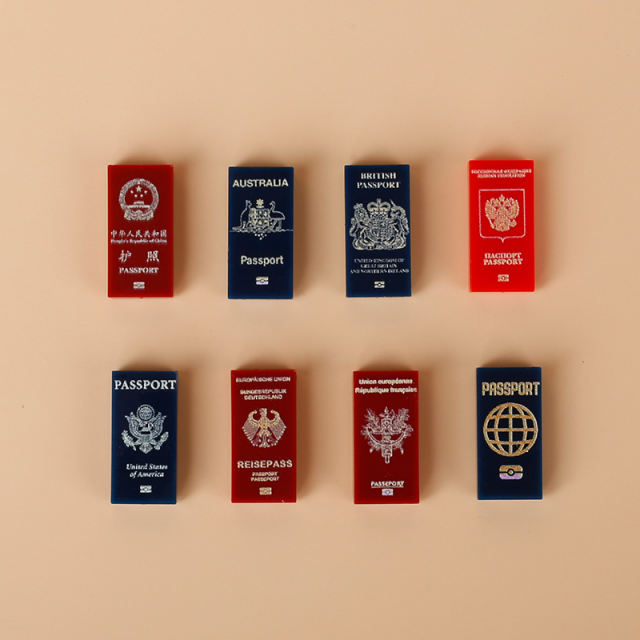 MOC National Passport Serie Printed Building Blocks China Australia British America Canada Country International Accessories Toy