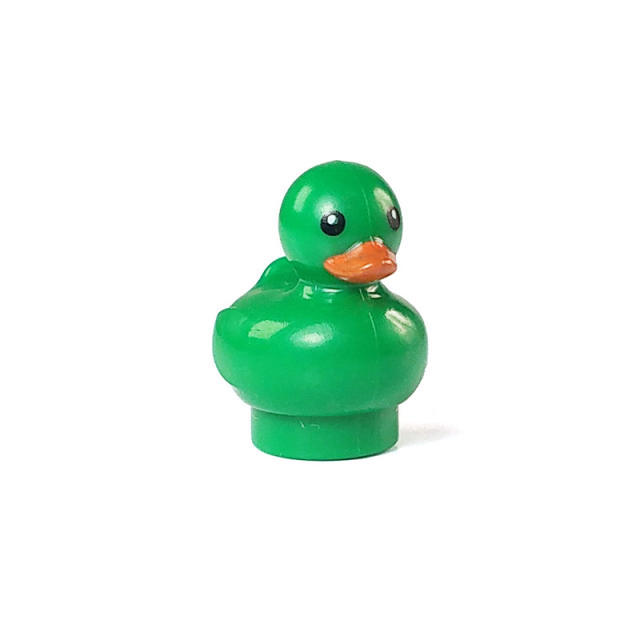 MOC City Animal Series Yellow Green White Duck Building Blocks Figure Accessories Toy Children Gift Compatible With 41384 49661