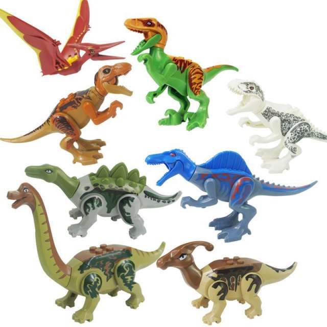 77037 Animal Series Dinosaur Minifigs Building Blocks 7PCS Tyrannosaurus Parts Model Collection Children Gifts MOC Toys Birthday