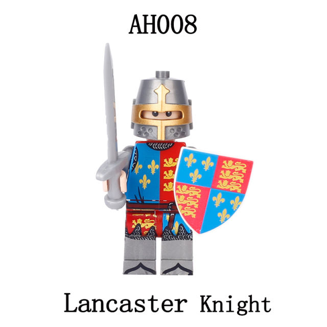 Medieval Soldiers Series Knight Minifigs Building Blocks Ancient Roman Army Jerusalem Helemt Weapon Shield Children Gifts Toys