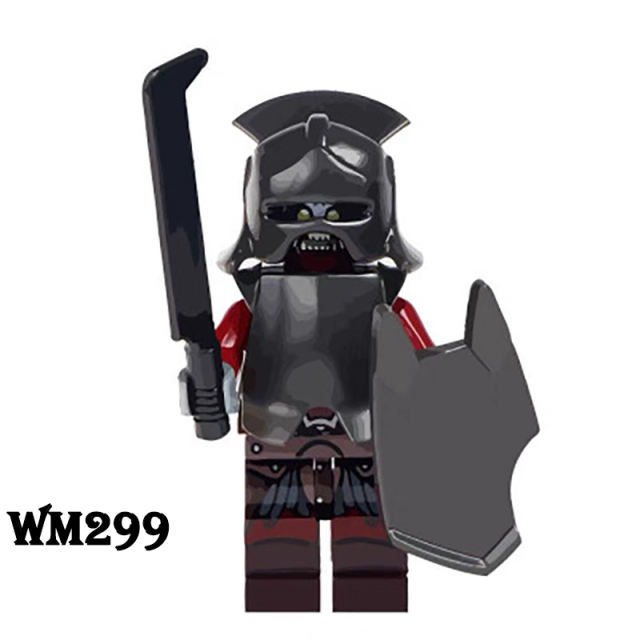 WM299 Lord of the Rings King Series Hobbit Knight Action Figures Minifigs Helmet Weapon Model Building Blocks Children Gifts Toys