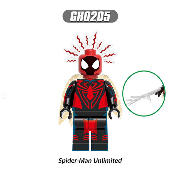 G0126 DC Comics Marvel Spider Man Minifigs Building Blocks Superheroes Series Peter B Parker The Avengers Weapon Toys Gifts Boys