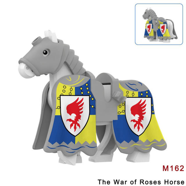 Medieval Series England Civil Wars Of The Roses Horse Building Blocks Army Soldiers Knight Infantry Sword Shield Helmet Boy Toys