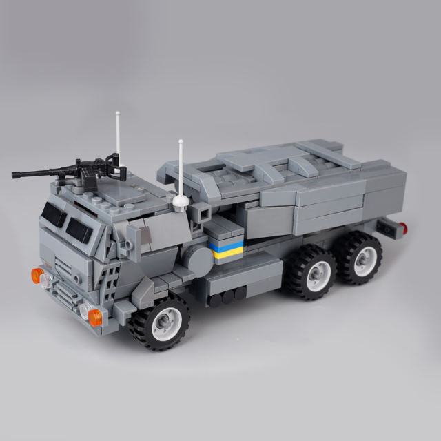 M142 High Mobility Artillery Rocket System Buildiing Blocks HIMARS American Seahorse Launcher Military Series Army Soldiers Toys
