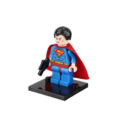 JR833B Superheroes Series Minifigs Builiding Blocks Marvel Spider Man Batman Superman Supergirl Amout Weapon Gun Cloak Toys Gift