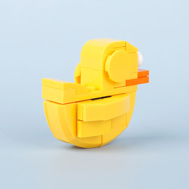 MOC City Animal Series Little Yellow Duck Building Blocks Figures Zoo Paradise World Pet Model  Accessories Toys Children Gifts