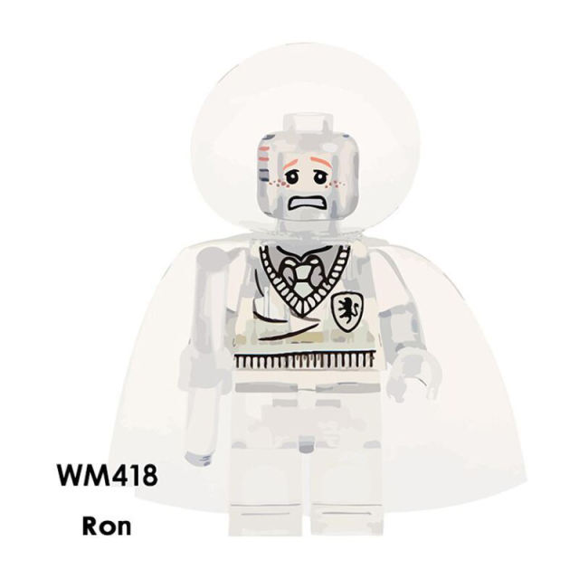 WM417 WM418 Harry Potter Series Hermione Action Figures Ron Building Block Sinvisible Cloak Minifigs Compatible Children Gifts Toys