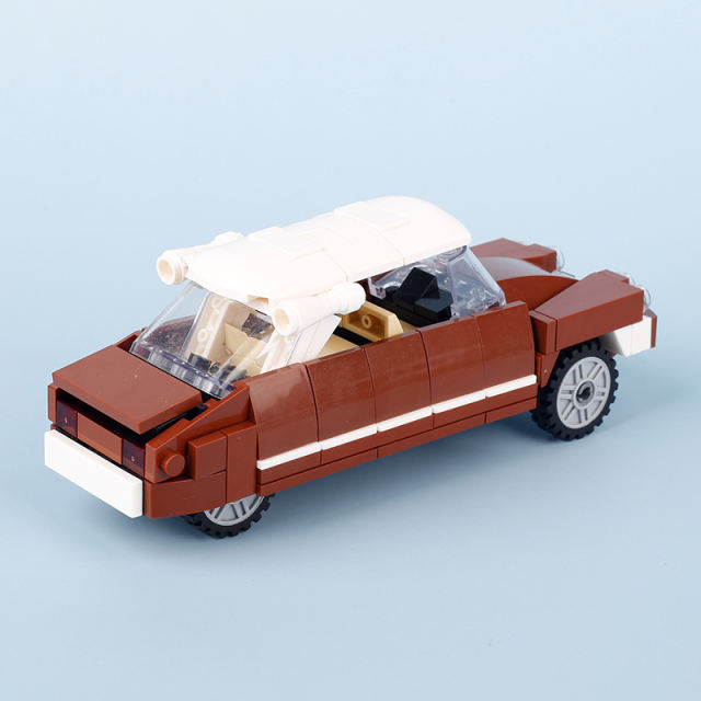 MOC City Luxury Car Series Citroen DS Building Blocks Minifigs Bricks Assemble Collection Brown Color Toys Boys Birthday Gifts
