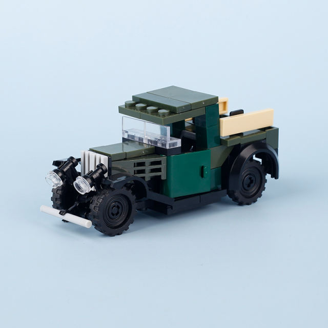 MOC City Luxury Car Series1931 Ford Pickup Building Blocks Vintage Pickup Truck Bricks Assemble Collection Toys Boys Birthday Gifts
