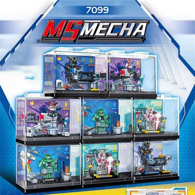 Japan Gaoda 7099 Series Mobile Suit Building Blocks MS Action Figures Bricks Assemble Mecha Collection Toys Girls Boys Birthday Gifts
