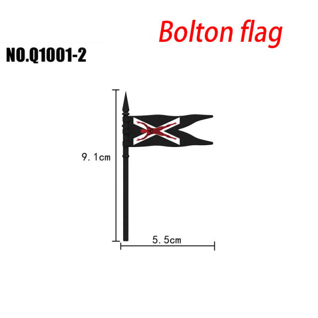 Medieval Flag Series Temple Cross Burton Blackhawk Crow Red Lion Aylin Knight Army Solider Printed Accessories Toys Gifts Boys